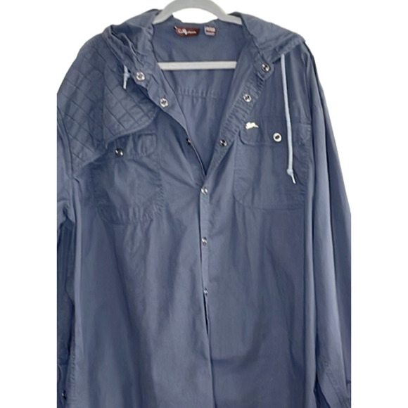 A. TIZIANO LONG SLEEVE MEN'S GRAY OVERSHIRT SIZE 5X - Picture 2 of 8